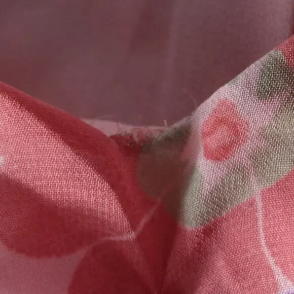 Vintage Old Navy Floral Sundress Babydoll Tea Length Pink 90s Y2K Barbiecore 10 - Picture 5 of 14